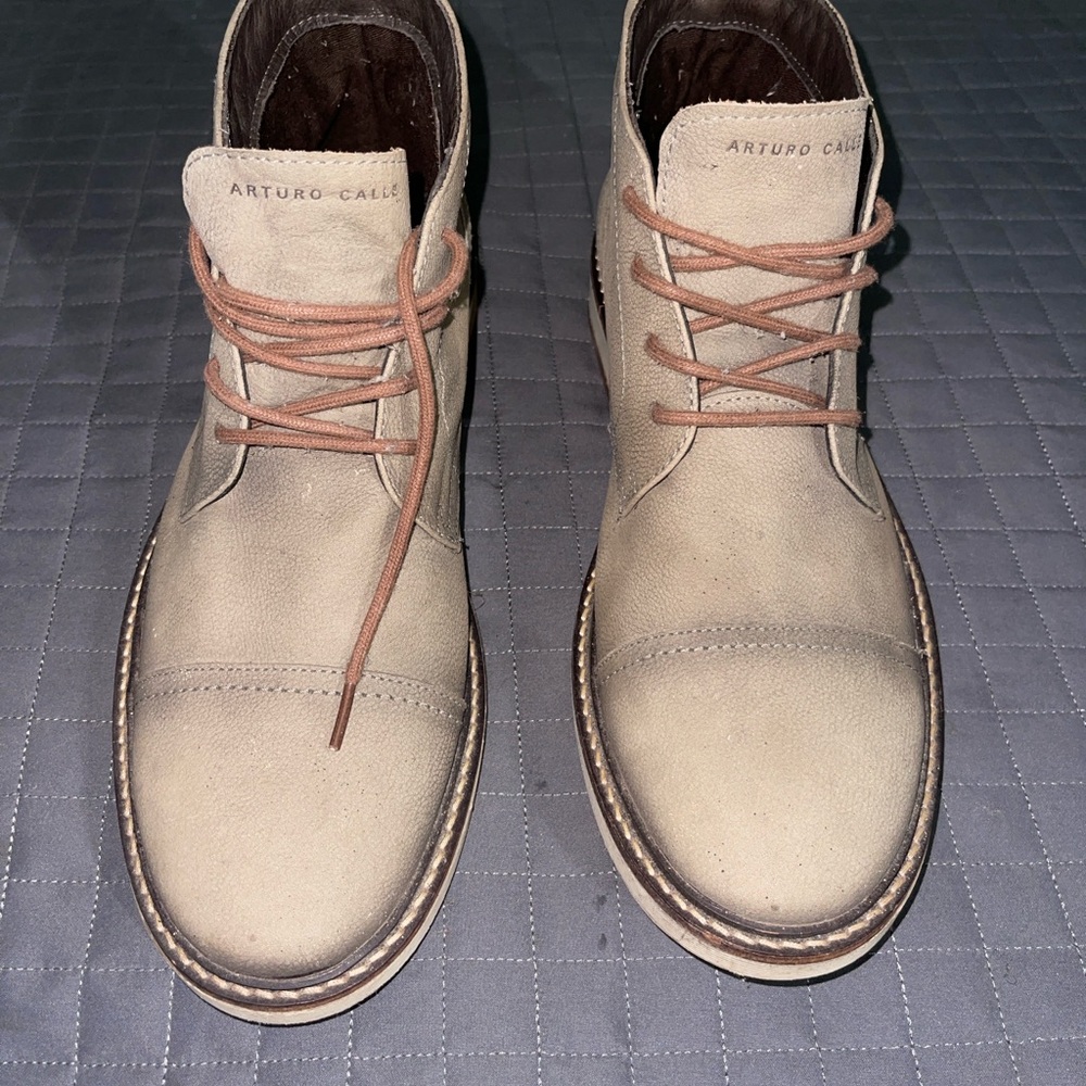 Tan Suede Chukka Boots with Minimalist Design